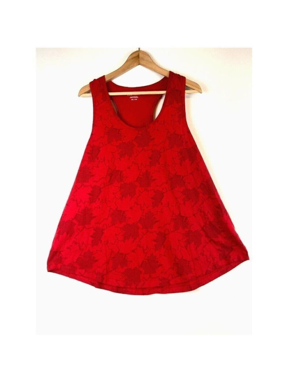 Joe Fresh Women's Maple Leaf Printed Canada Red Tank Top Size 2XL